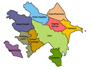 Azerbaycan Bölgeleri Haritası